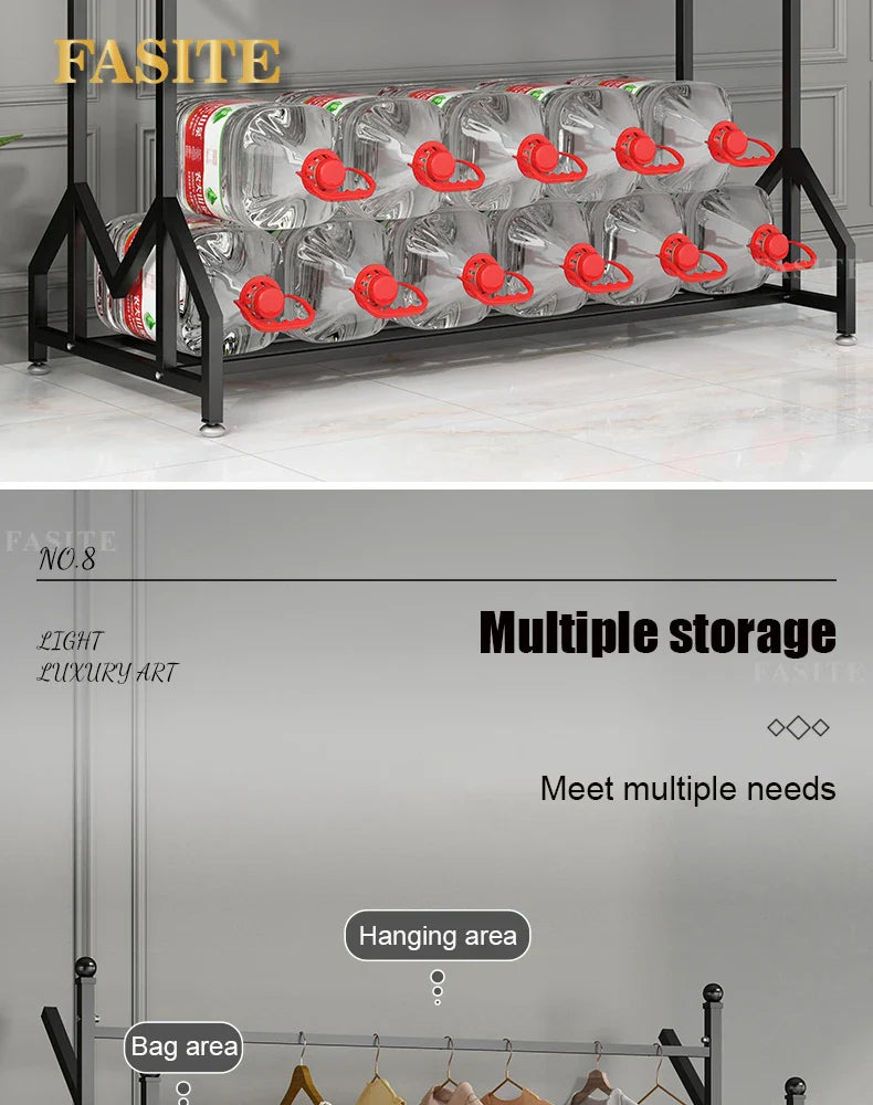 Hanger Clothing Garment Rack Clothes Wardrobes Heavy Duty Rolling Clothes Organizer with Wheel Perchero Coat Standing Coat Rack