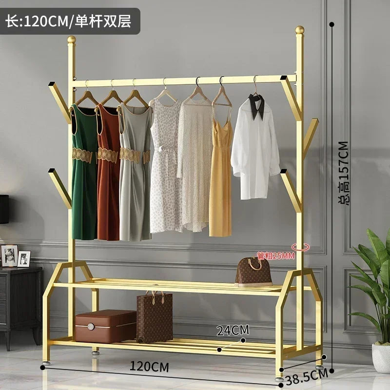Hanger Clothing Garment Rack Clothes Wardrobes Heavy Duty Rolling Clothes Organizer with Wheel Perchero Coat Standing Coat Rack