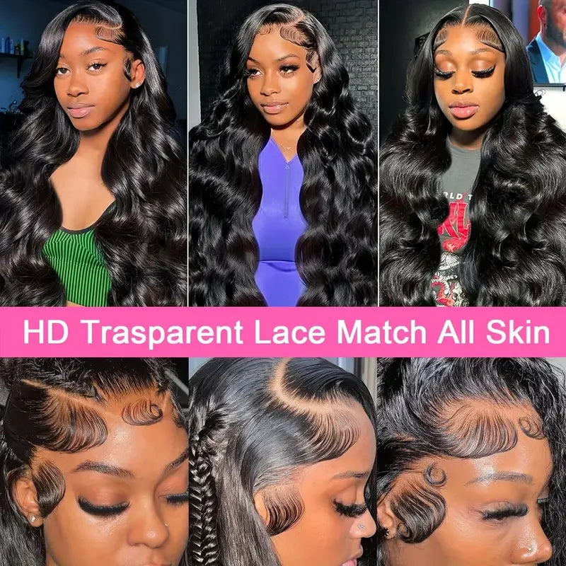 Body Wave 4x4 HD Lace Closure Glueless Wig Human Hair 180% Vietnamese 13x4 13x6 360 Transparent Lace Frontal Brazilian Wig Sale