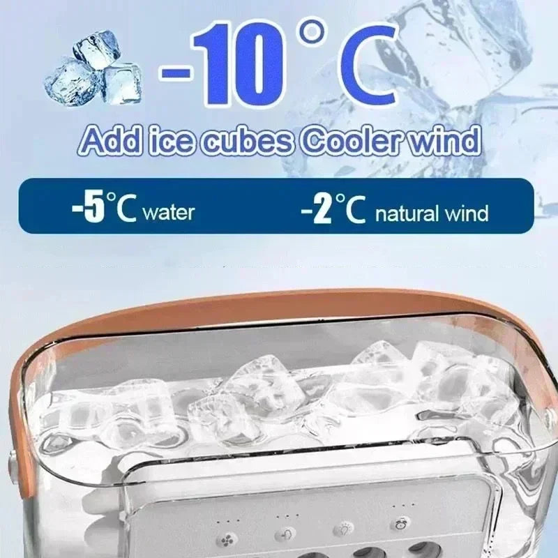 New 3 In 1 Fan AIr Conditioner Household Mini Air Cooler LED Night Light Portable