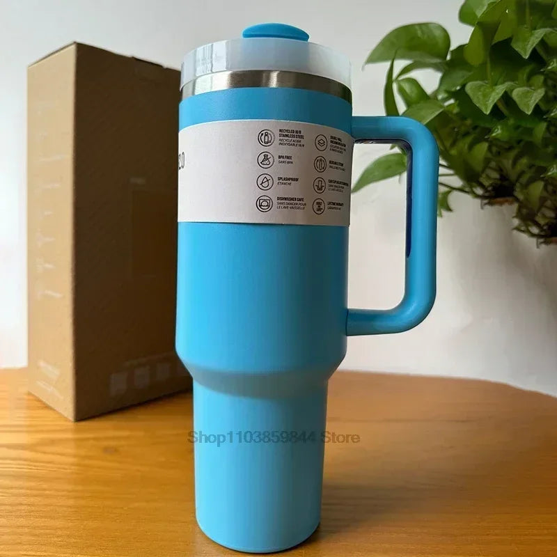 2025 new Large Capacity 40Oz Stainless Steel Vacuum Flask - Insulated Tumbler Cup with Lids and Straws, Perfect for Travel