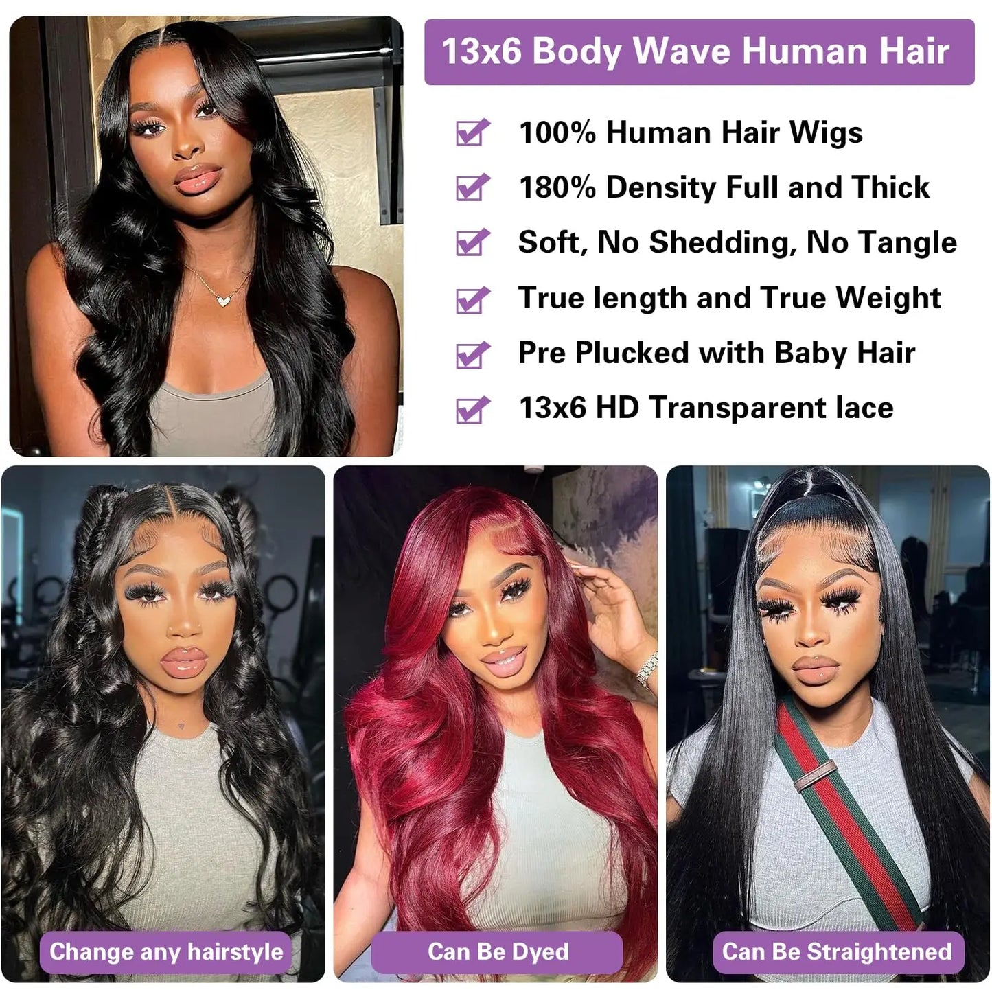 Jarin 180 Density 30 40 Inch 13x6 HD Transparent Lace Frontal Wigs Body Wave Human Hair 13x4 Lace Front Wig For Black Women