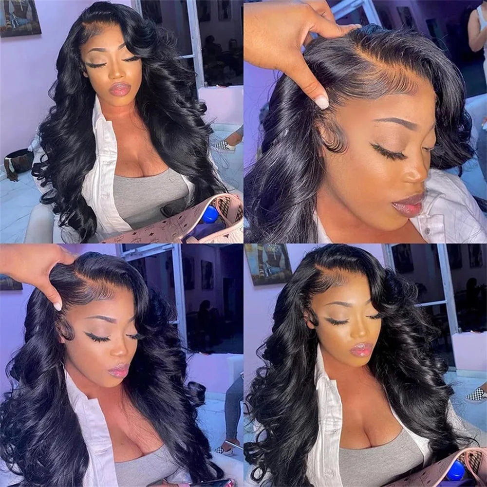 Jarin 180 Density 30 40 Inch 13x6 HD Transparent Lace Frontal Wigs Body Wave Human Hair 13x4 Lace Front Wig For Black Women