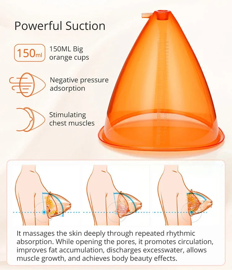 BBL Butt Lifting Colombien MachineVacuum Cup Massager Buttocks Enhancement Breast Enlargement Pumps Suction Therapy