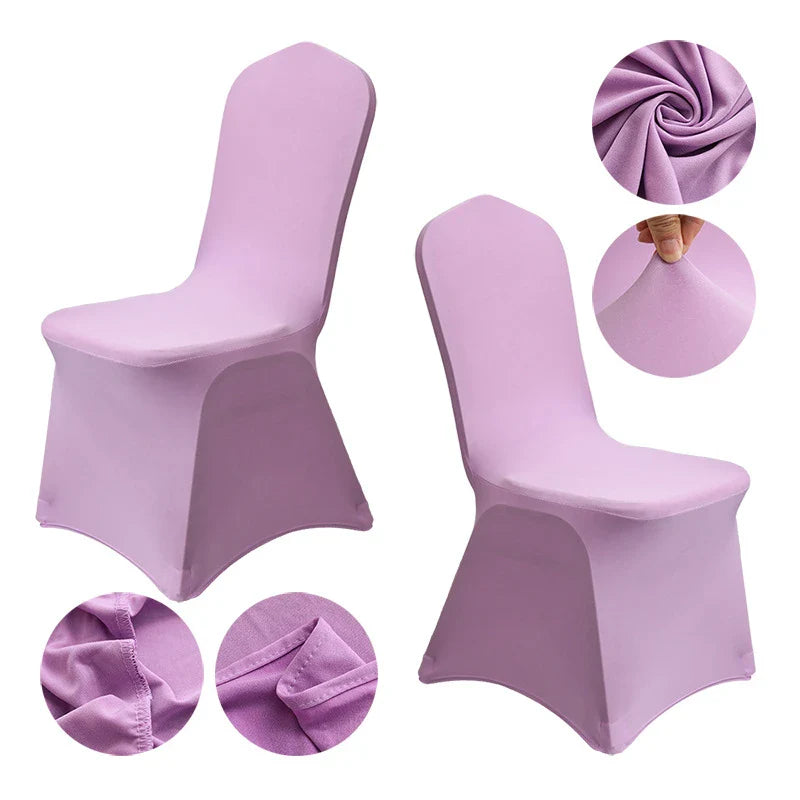 Grainbuds Wedding Dinning Chair Seat Covers High Stretch Solid Color Hotel Banquet Seat Cover Stretch Event Party Polyester Set