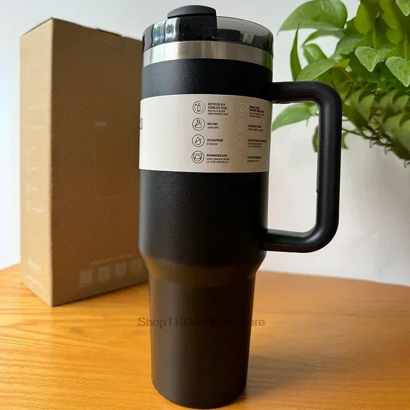 2025 new Large Capacity 40Oz Stainless Steel Vacuum Flask - Insulated Tumbler Cup with Lids and Straws, Perfect for Travel