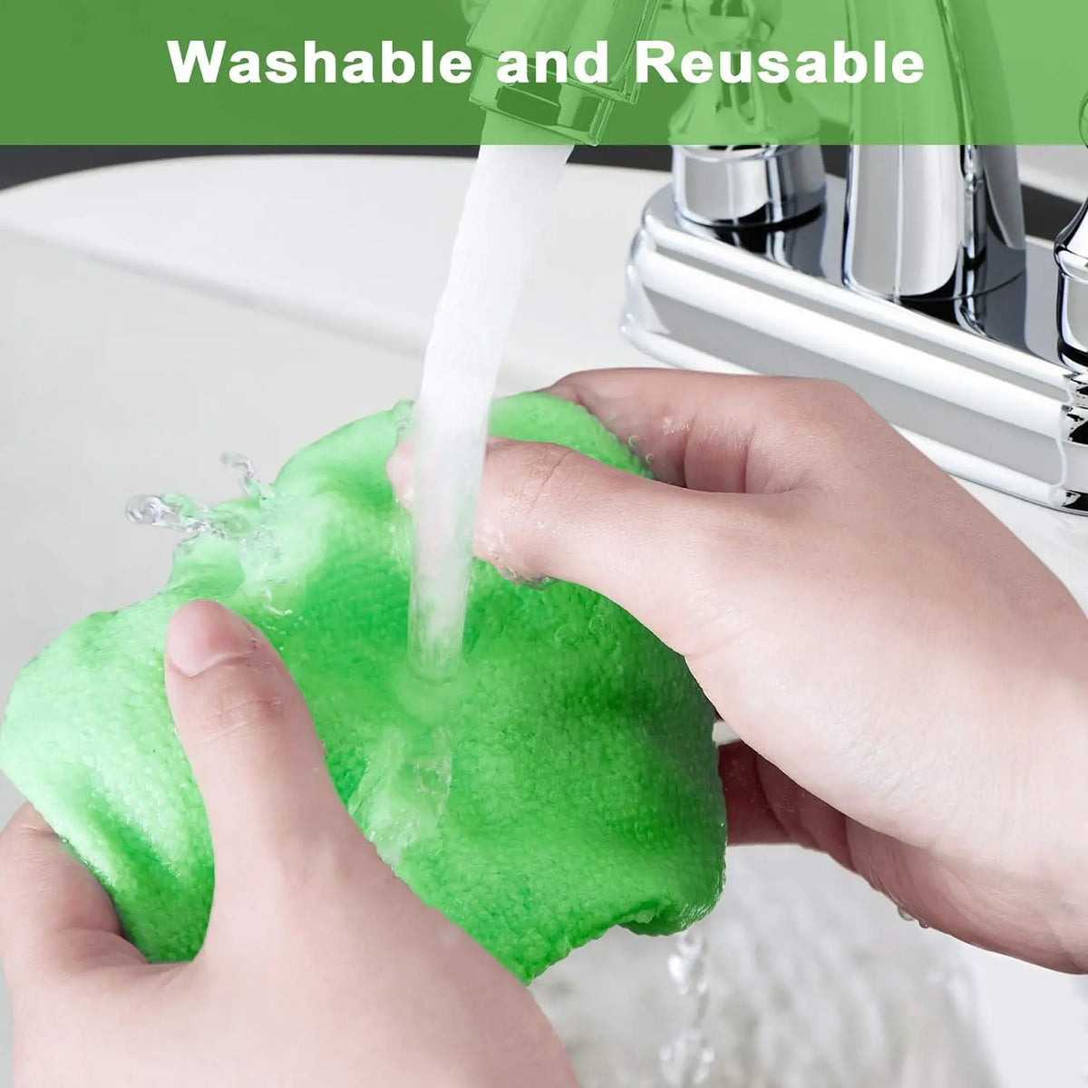 Car Windshield Cleaning Tool Interior Glass Cleaner with 5 Reusable Pads