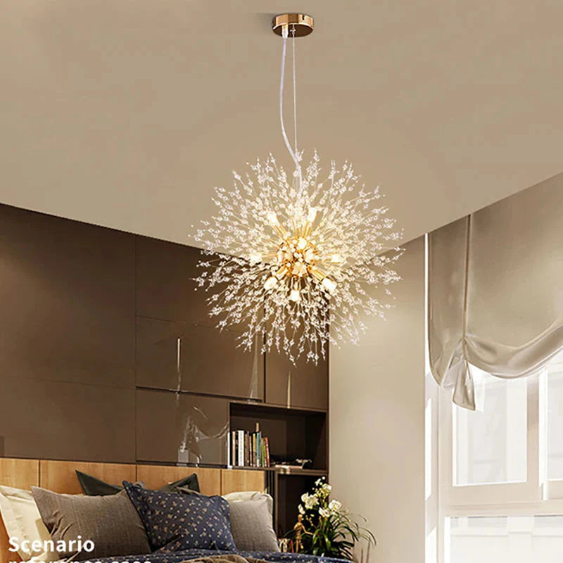 Modern Sky Star Fireball Crystal Pendant LED Lighting
