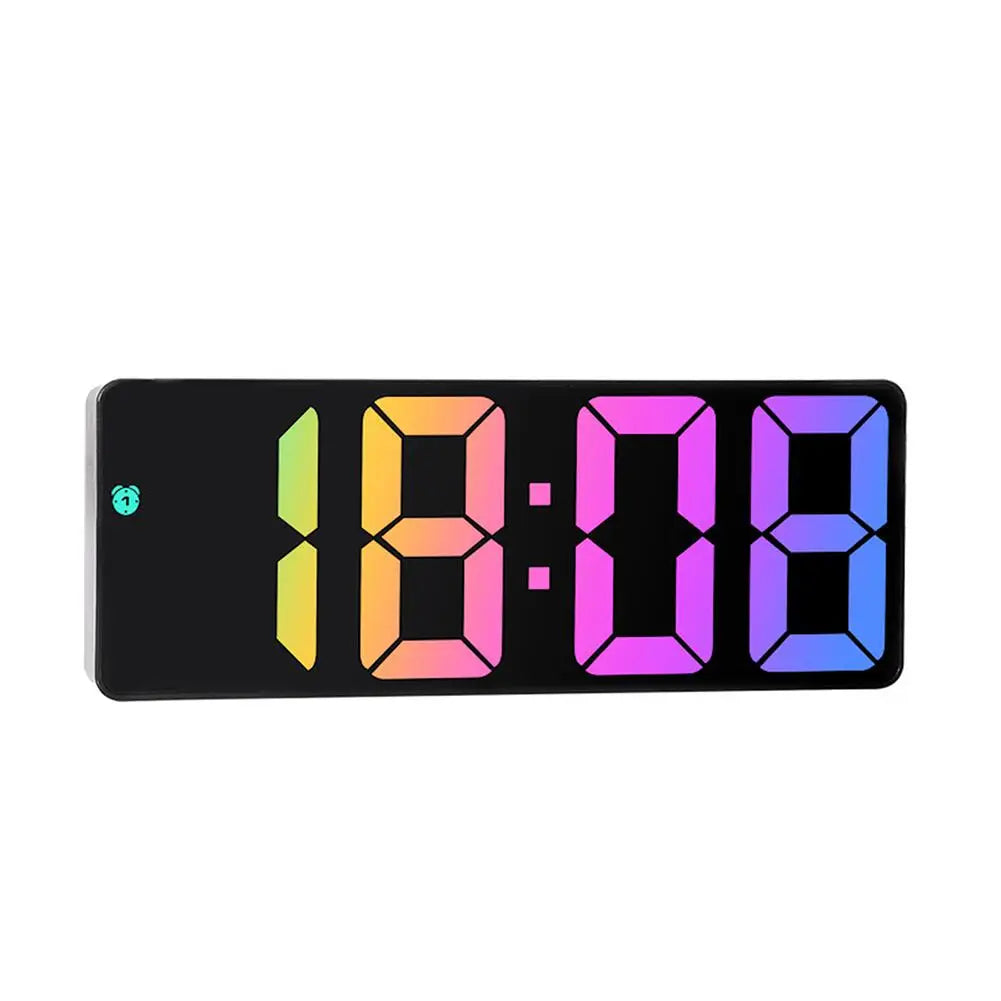 Led Mirror Digital Alarm Clock 12/24 Hours Adjustable Brightness