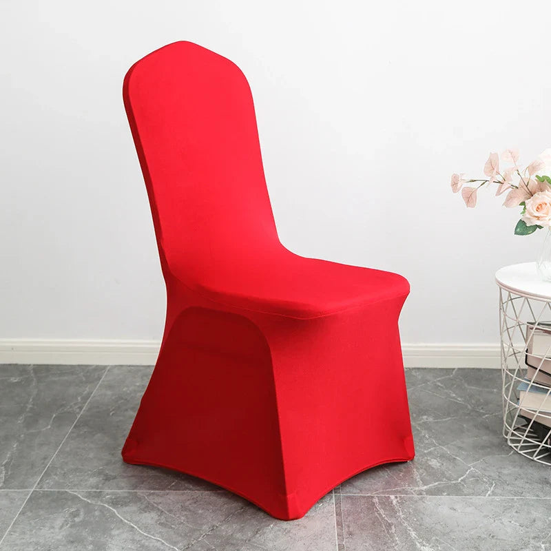 Grainbuds Wedding Dinning Chair Seat Covers High Stretch Solid Color Hotel Banquet Seat Cover Stretch Event Party Polyester Set