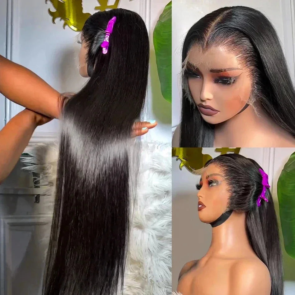 Straight 13x4 Lace Front Wigs Human Hair 13x6 Transparent Lace Frontal Wigs Human Hair PrePlucked 4x4 Lace Wigs For Women Bling