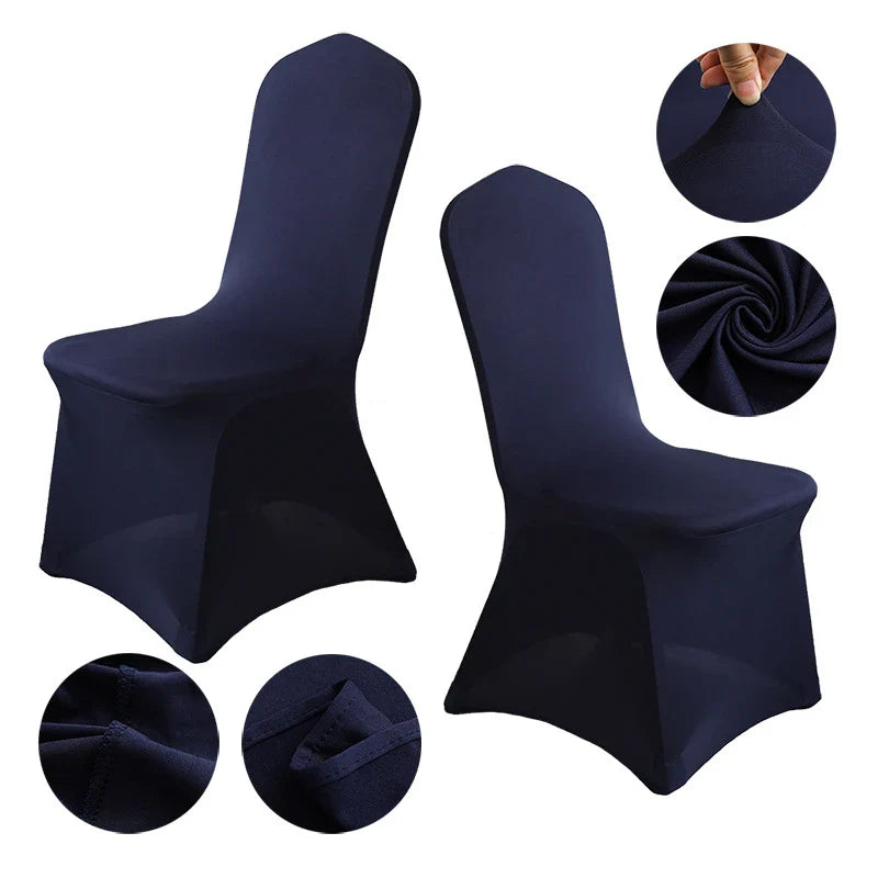 Grainbuds Wedding Dinning Chair Seat Covers High Stretch Solid Color Hotel Banquet Seat Cover Stretch Event Party Polyester Set