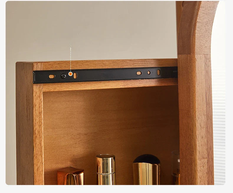 Full Length Mirror Cabinet Rotating Wooden Dressing Modern Creative Mirror Cabinet Minimalist Espejos De Piso Storage Furniture