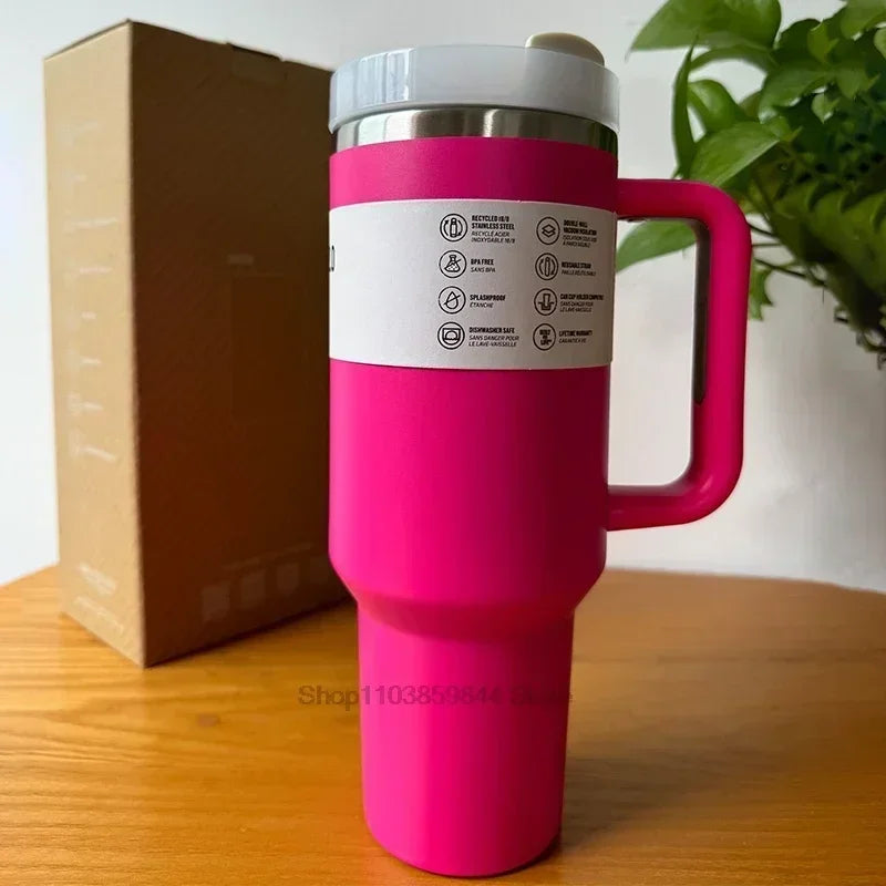2025 new Large Capacity 40Oz Stainless Steel Vacuum Flask - Insulated Tumbler Cup with Lids and Straws, Perfect for Travel