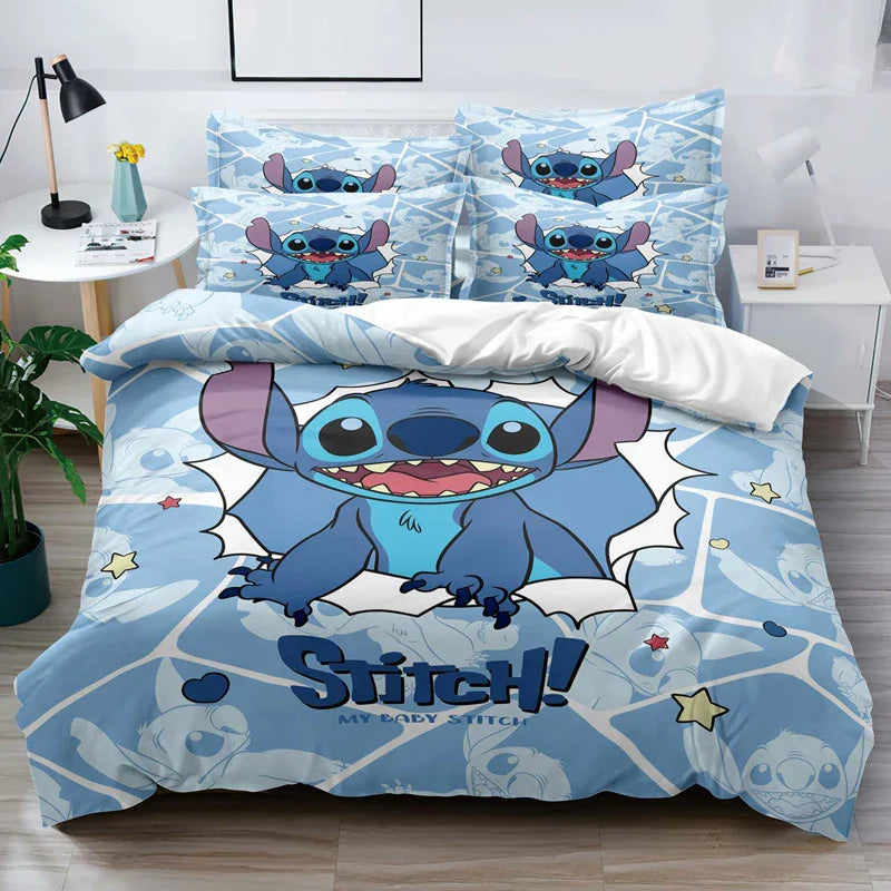 1 cartoon cute Stitch digital printed brushed down duvet cover,bedroom down comforter cover,bedding(No pillowcases,no quilt)