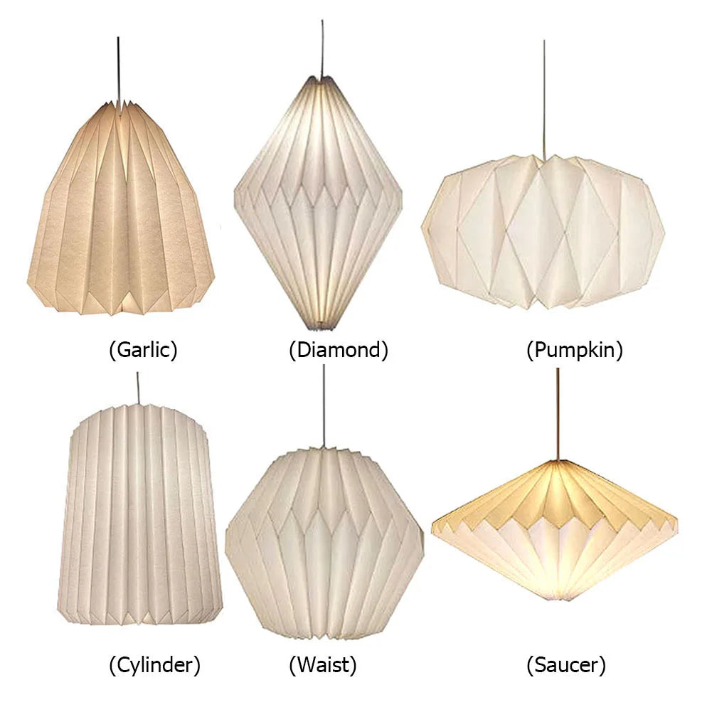Hanging Lamp Cover Nordic Style Chandelier Lamp Shade Creative Folding Decorative Pendant Light Shade for Living Room Decor