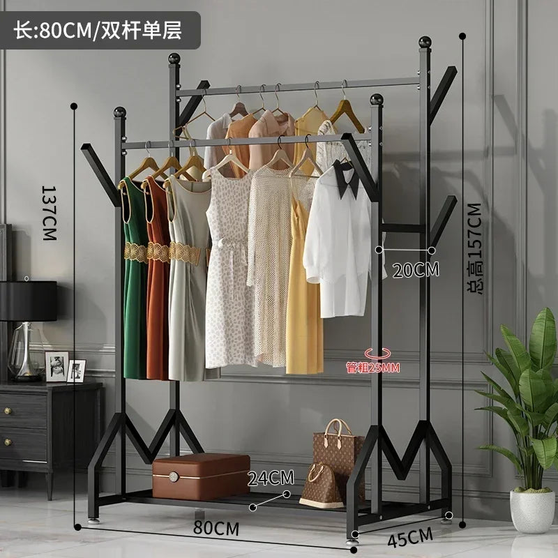 Hanger Clothing Garment Rack Clothes Wardrobes Heavy Duty Rolling Clothes Organizer with Wheel Perchero Coat Standing Coat Rack