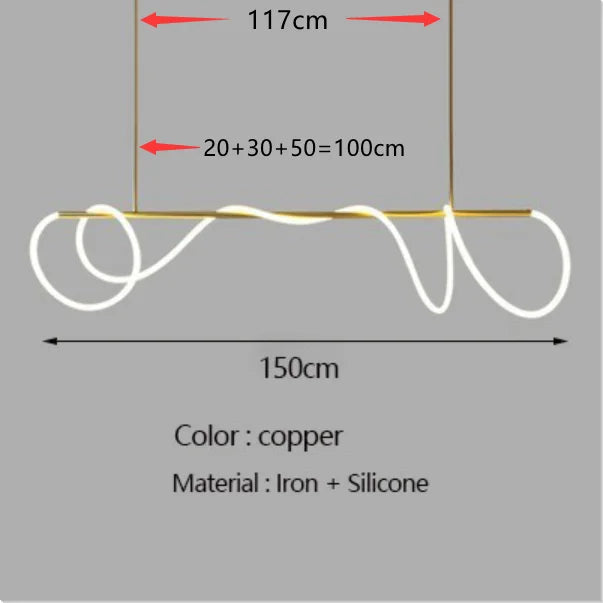 Modern Long Hose Led Ceiling Chandelier