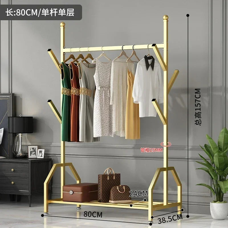 Hanger Clothing Garment Rack Clothes Wardrobes Heavy Duty Rolling Clothes Organizer with Wheel Perchero Coat Standing Coat Rack