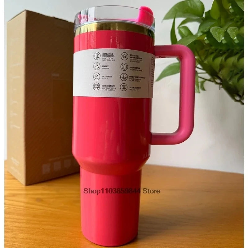 2025 new Large Capacity 40Oz Stainless Steel Vacuum Flask - Insulated Tumbler Cup with Lids and Straws, Perfect for Travel