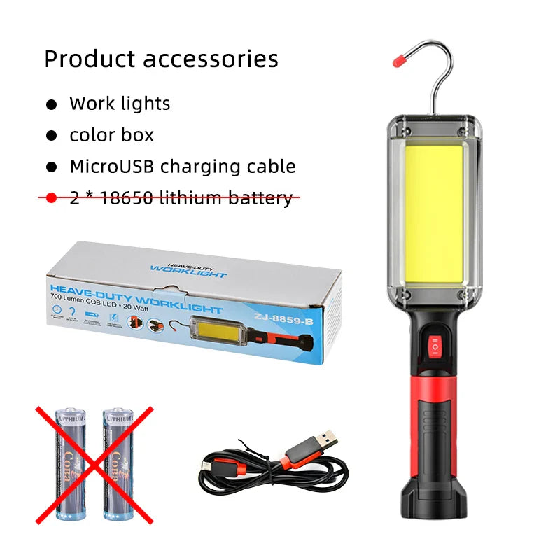 Led Portable Magnetic Light Hook Clip Waterproof
