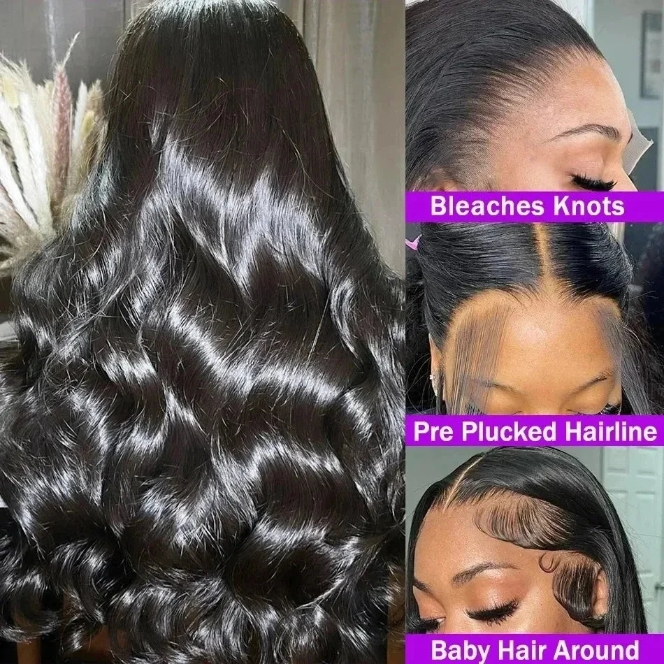 Jarin 180 Density 30 40 Inch 13x6 HD Transparent Lace Frontal Wigs Body Wave Human Hair 13x4 Lace Front Wig For Black Women