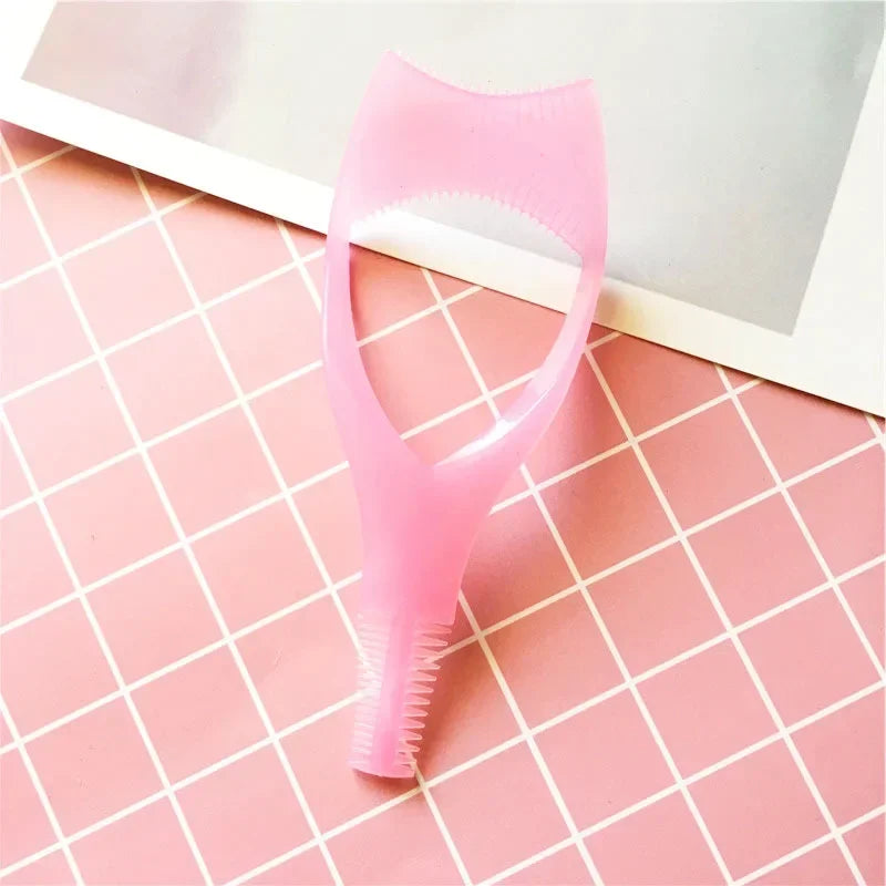 3 In 1 Eyelash Tools Makeup Mascara Shield Guard Curler Applicator Comb Guide Card Makeup Tool 3 Colors Beauty Cosmetic Tool