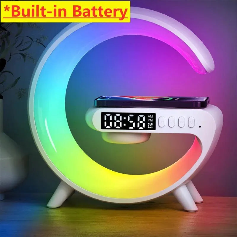 Wireless Charger Pad & Night Light Lamp Alarm Clock