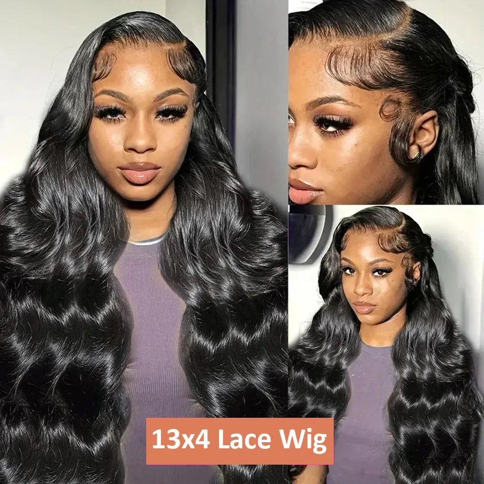 Jarin 180 Density 30 40 Inch 13x6 HD Transparent Lace Frontal Wigs Body Wave Human Hair 13x4 Lace Front Wig For Black Women