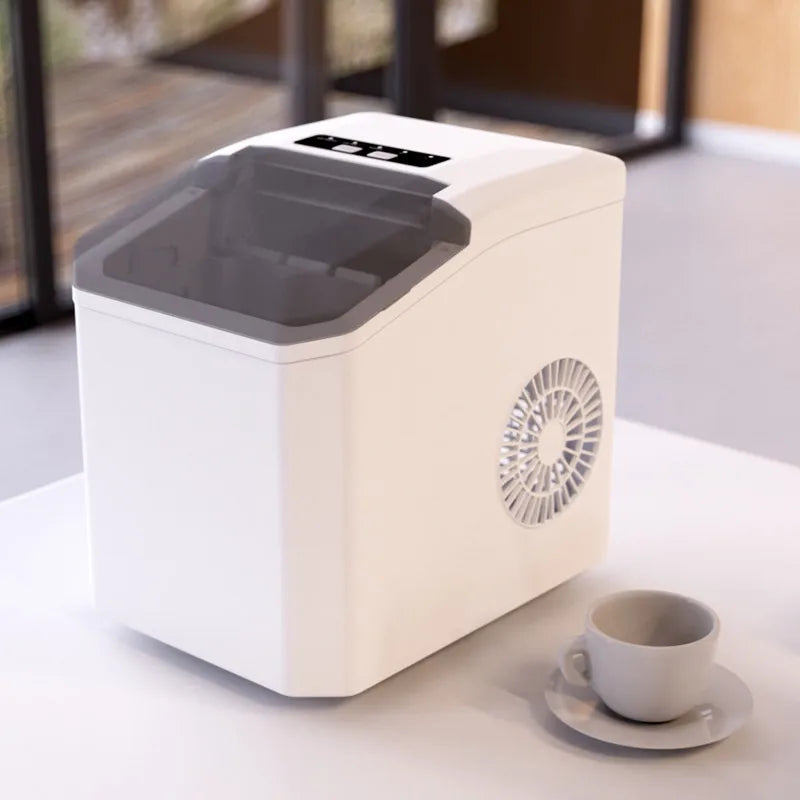 Household One-key Operation Stainless Steel Plastic Small Ice Maker Commercial Simple Operation