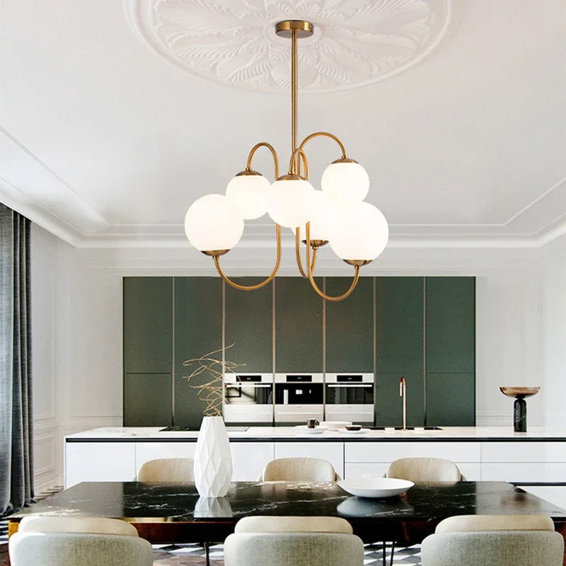 Modern Glass Ball Led Pendant Lights