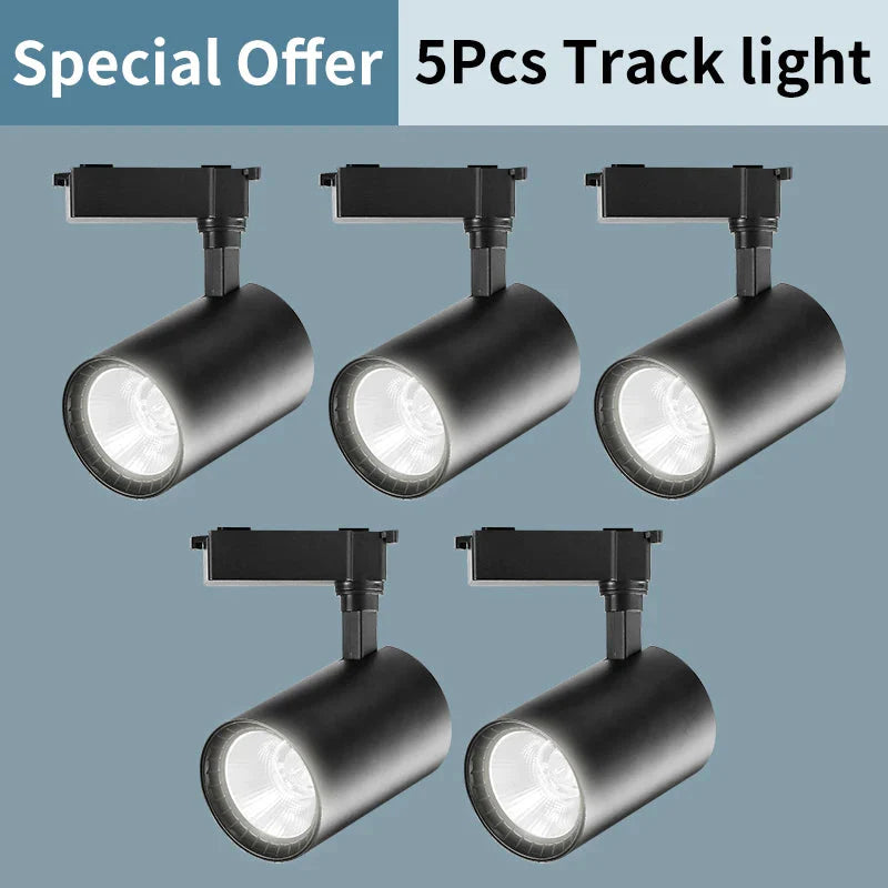 Whole Set 220V Led Track Light Fixture Rail Lighting System