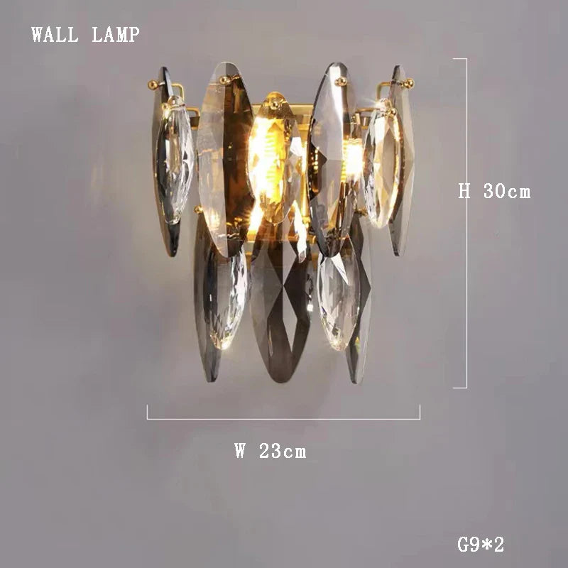 Crystal Gold Silver Modern Independent Designer Chandelier LED Light Fixture Luxury