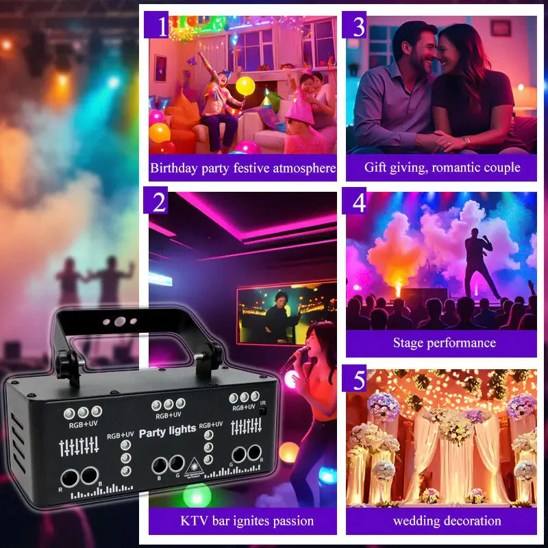 21 Eyes Disco Lights For Home Automatic Memory Function Party Light Remote Control