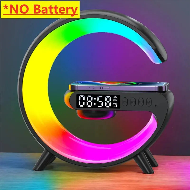 Wireless Charger Pad & Night Light Lamp Alarm Clock