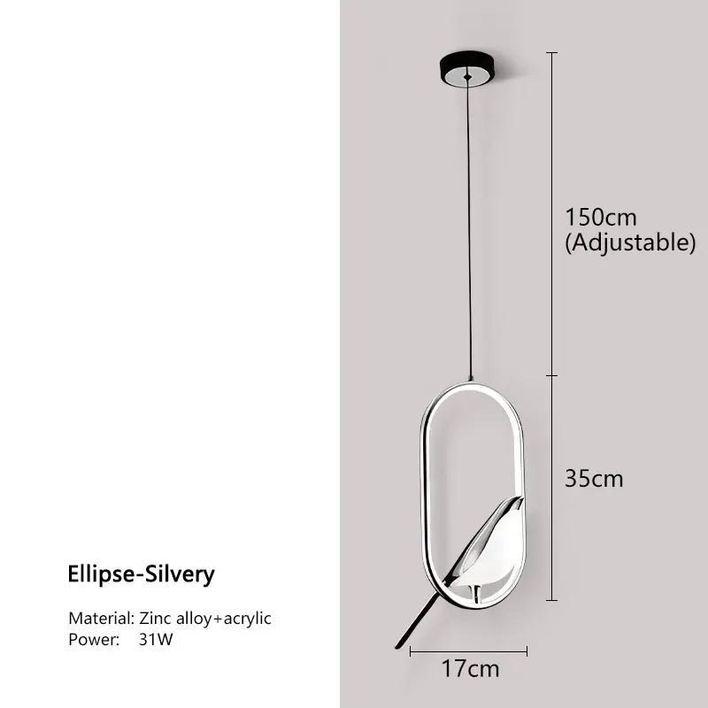 Bird LED Cord Pendant Lamps Indoors Hanging Light