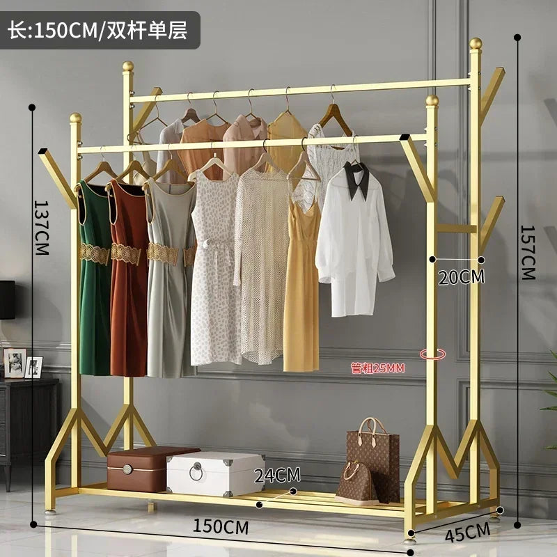 Hanger Clothing Garment Rack Clothes Wardrobes Heavy Duty Rolling Clothes Organizer with Wheel Perchero Coat Standing Coat Rack
