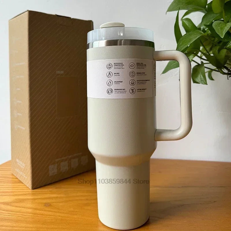 2025 new Large Capacity 40Oz Stainless Steel Vacuum Flask - Insulated Tumbler Cup with Lids and Straws, Perfect for Travel