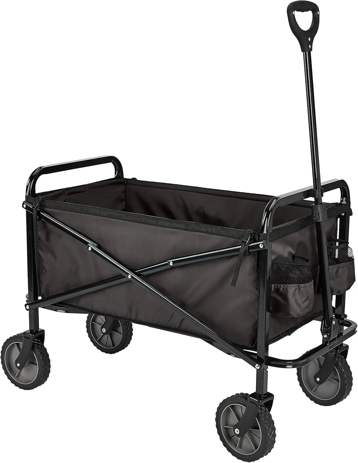 Garden Tool Collection Collapsible Folding Outdoor Garden's Utility Wagon with Cover Bag, Grey