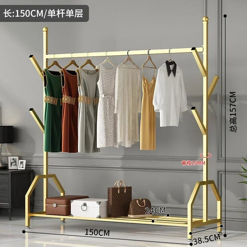 Hanger Clothing Garment Rack Clothes Wardrobes Heavy Duty Rolling Clothes Organizer with Wheel Perchero Coat Standing Coat Rack