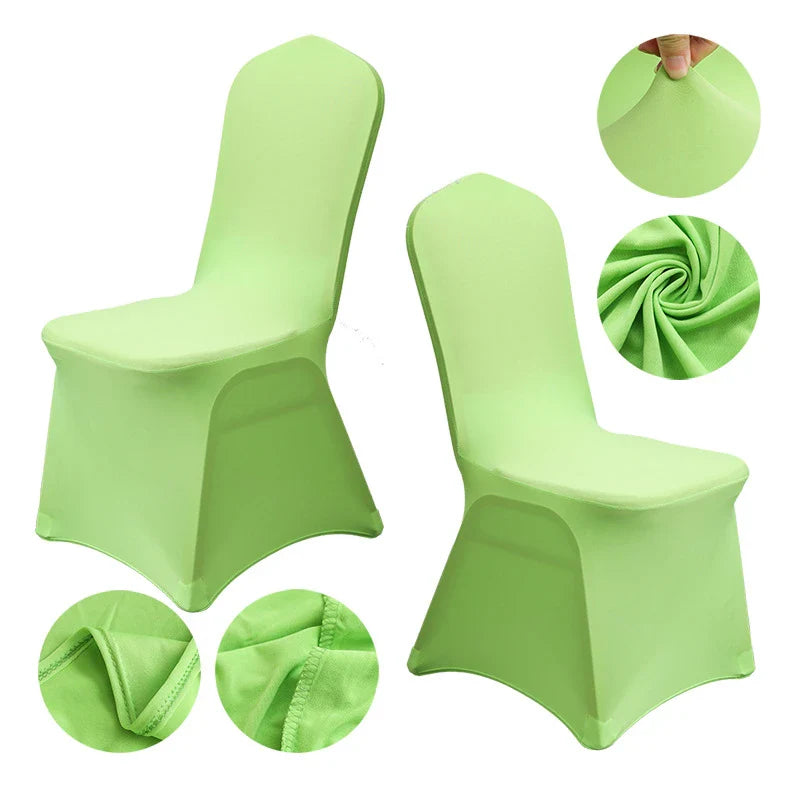 Grainbuds Wedding Dinning Chair Seat Covers High Stretch Solid Color Hotel Banquet Seat Cover Stretch Event Party Polyester Set