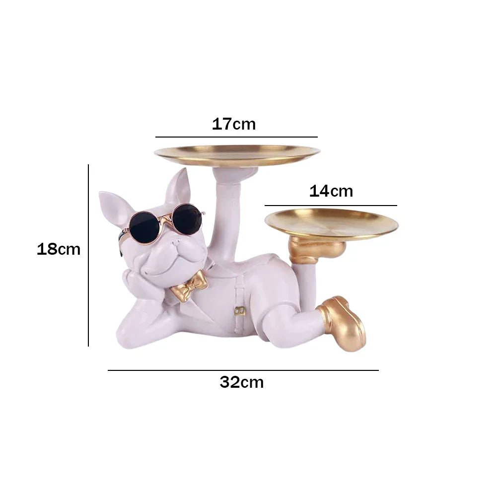 Bulldog Cool Sculpture Dog Ornament