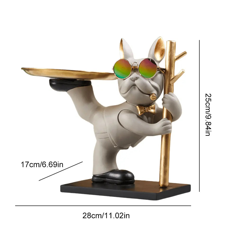 Bulldog Cool Sculpture Dog Ornament