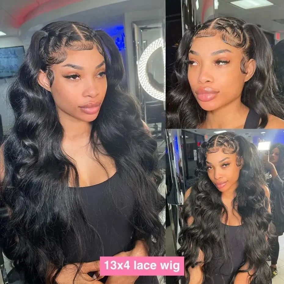 Body Wave 4x4 HD Lace Closure Glueless Wig Human Hair 180% Vietnamese 13x4 13x6 360 Transparent Lace Frontal Brazilian Wig Sale