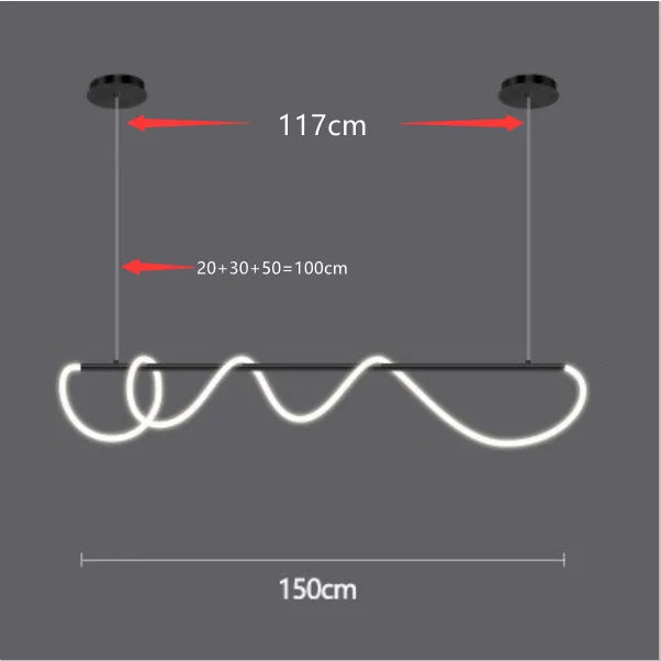 Modern Long Hose Led Ceiling Chandelier
