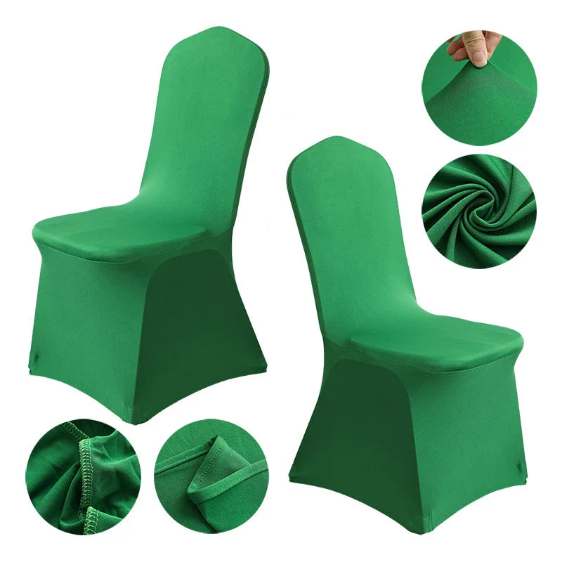 Grainbuds Wedding Dinning Chair Seat Covers High Stretch Solid Color Hotel Banquet Seat Cover Stretch Event Party Polyester Set