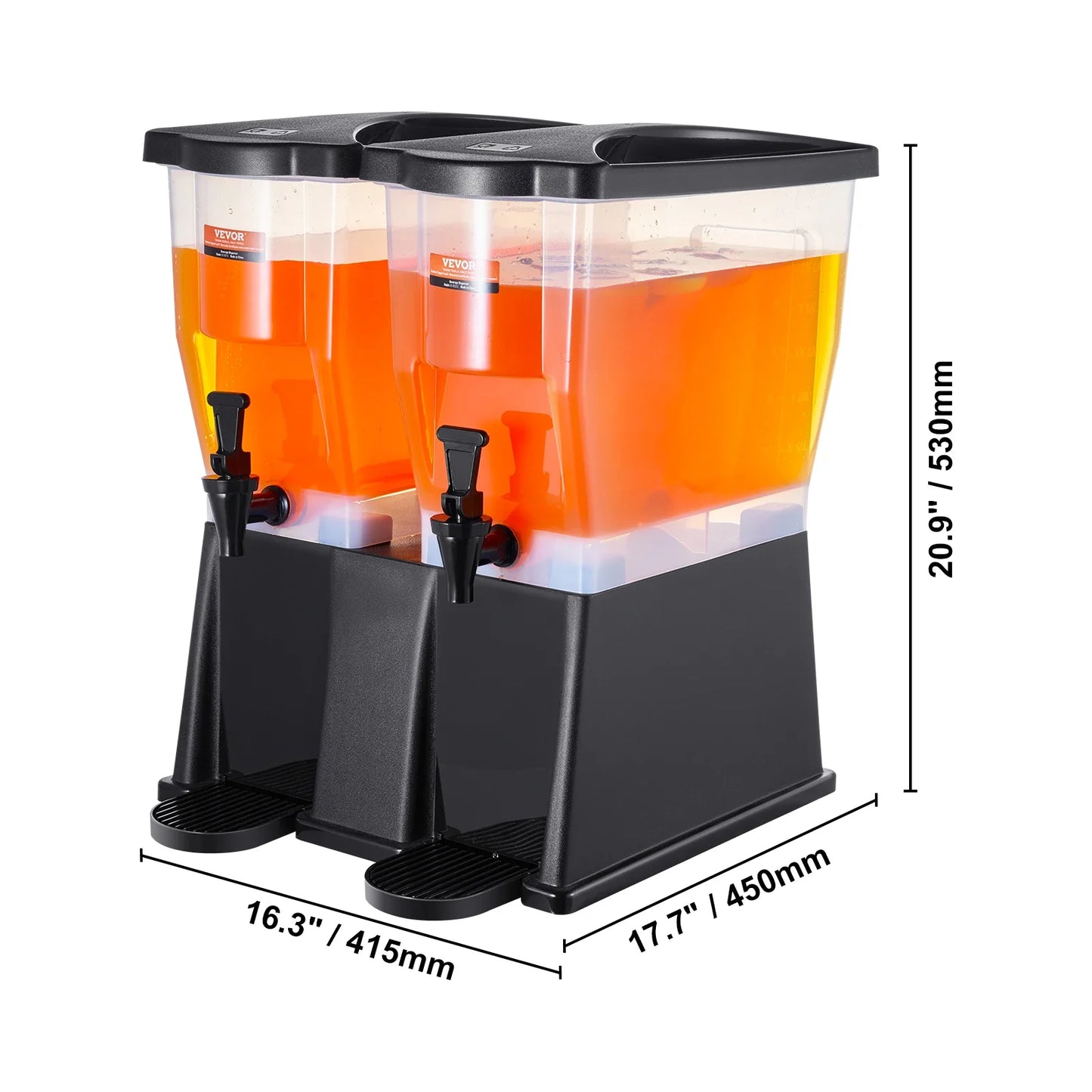 VEVOR Beverage Dispenser for Parties Plastic Juice Dispenser Tea Lemonade Juice Water Dispenser for Restaurants Hotels Parties