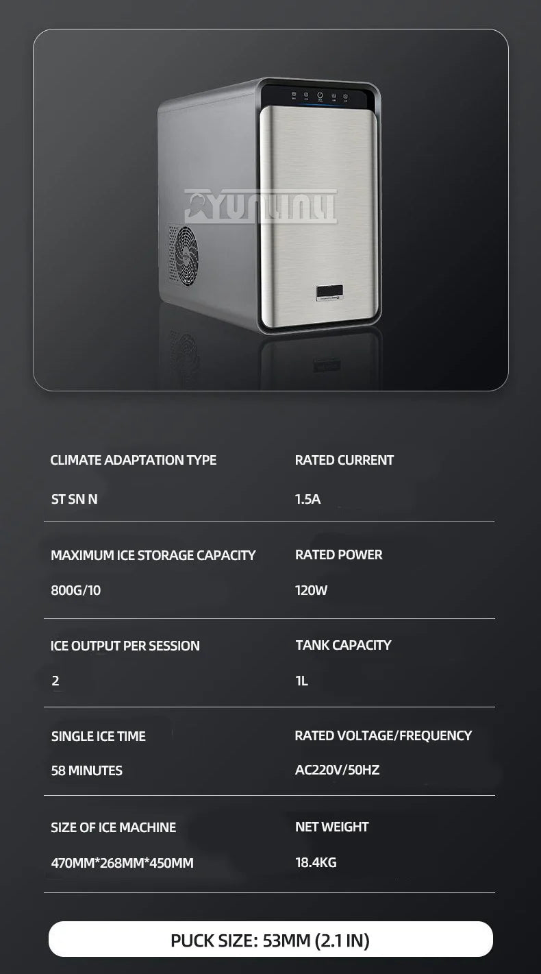 Commercial Spherical Ice Maker Portable Whisky Ice Maker Countertop Home Appliance Bar Cafeteria Fabricante De Gelo