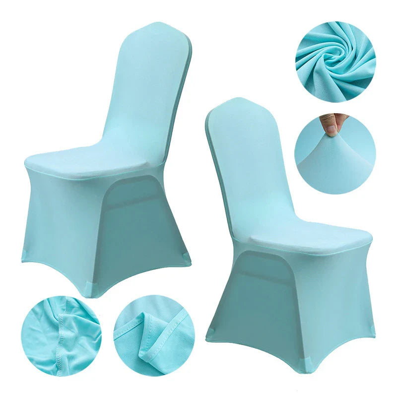 Grainbuds Wedding Dinning Chair Seat Covers High Stretch Solid Color Hotel Banquet Seat Cover Stretch Event Party Polyester Set