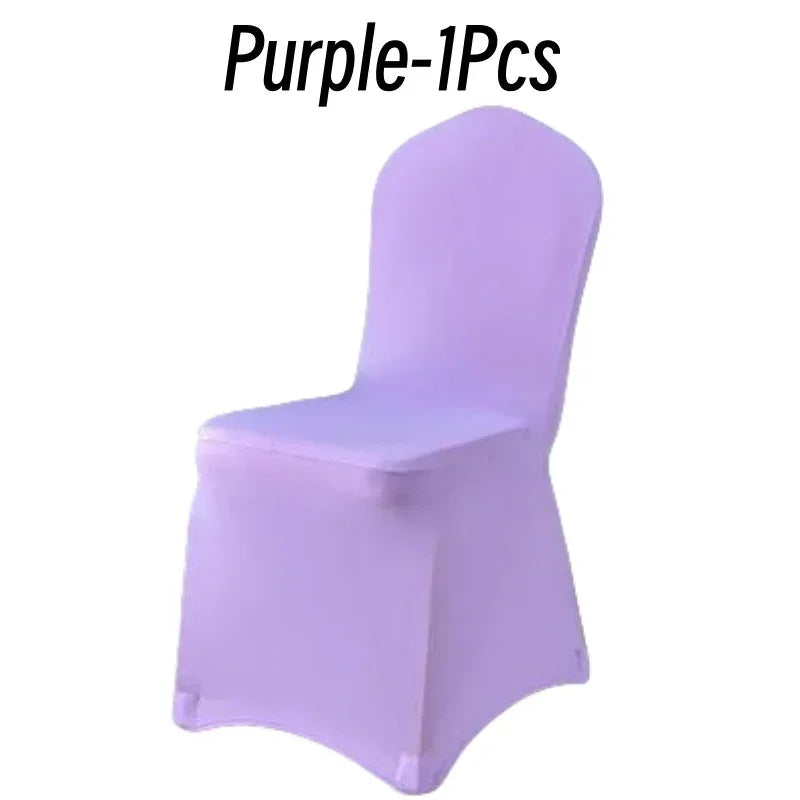 10Pcs Solid Color Chair Cover Spandex Slip Cover Stretch Wedding Banquet Party Reataurant Banquet Hotel Dining Chair Covers